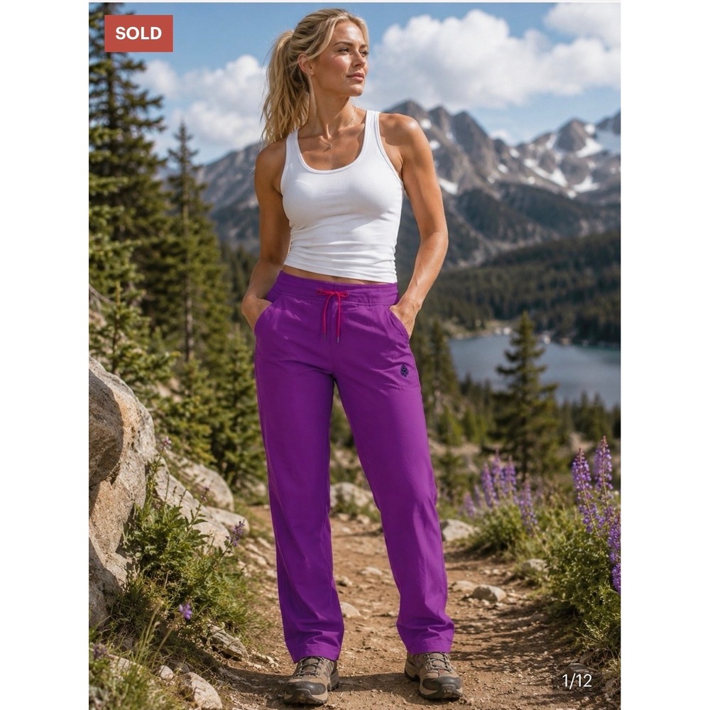 Stio Womens CFS Board Pant Purple Hiking Water Pants Size 8